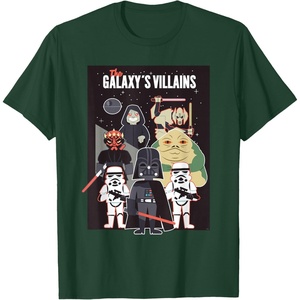image:imageStar Wars Galaxys Villains Darth Vader Maul Grievous Jabba TShirtDark Green