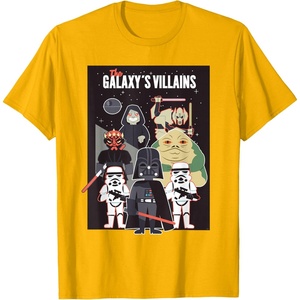 image:imageStar Wars Galaxys Villains Darth Vader Maul Grievous Jabba TShirtGolden Yellow