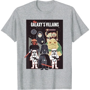 image:imageStar Wars Galaxys Villains Darth Vader Maul Grievous Jabba TShirtHeather Grey
