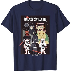 image:imageStar Wars Galaxys Villains Darth Vader Maul Grievous Jabba TShirtNavy Blue