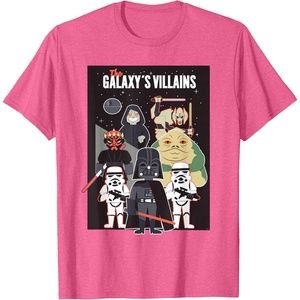 image:imageStar Wars Galaxys Villains Darth Vader Maul Grievous Jabba TShirtPink Heather