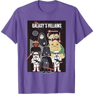 image:imageStar Wars Galaxys Villains Darth Vader Maul Grievous Jabba TShirtPurple Heather