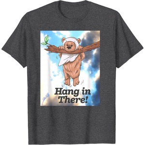 image:imageStar Wars Hang In There Cute Ewok Hanging From Branch TShirtDark Heather Grey