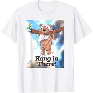 image:imageStar Wars Hang In There Cute Ewok Hanging From Branch TShirtWhite