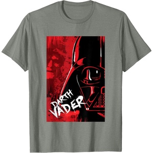 image:imageStar Wars Iconic Epic Darth Vader Split Face Chest Portrait TShirtOlive Heather