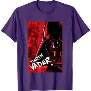 image:imageStar Wars Iconic Epic Darth Vader Split Face Chest Portrait TShirtPurple