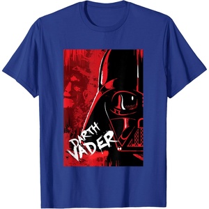 image:imageStar Wars Iconic Epic Darth Vader Split Face Chest Portrait TShirtRoyal Blue