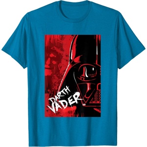 image:imageStar Wars Iconic Epic Darth Vader Split Face Chest Portrait TShirtSapphire Blue