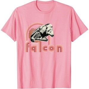 image:imageStar Wars Iconic Retro Racer Millennium Falcon Chest Logo TShirtPink