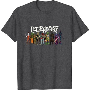 image:imageStar Wars Legendsry Bounty Hunter Ensemble Boba Fett Center TShirtDark Heather Grey