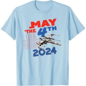 image:imageStar Wars May the 4th Be With You 2024 Lukes XWing Fighter TShirtBaby Blue