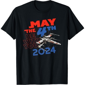 image:imageStar Wars May the 4th Be With You 2024 Lukes XWing Fighter TShirtBlack