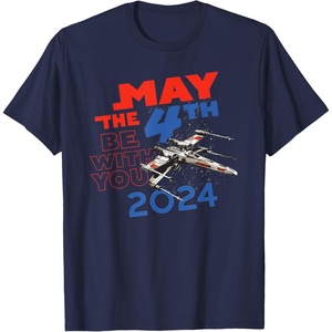 image:imageStar Wars May the 4th Be With You 2024 Lukes XWing Fighter TShirtNavy Blue