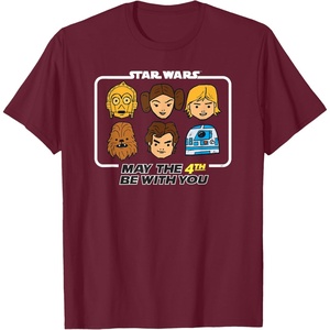 image:imageStar Wars May the 4th Be With You Classic Movie Characters TShirtBurgundy