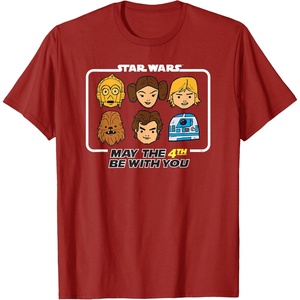 image:imageStar Wars May the 4th Be With You Classic Movie Characters TShirtCranberry Red