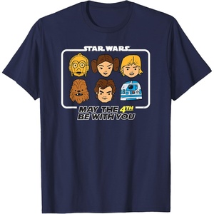 image:imageStar Wars May the 4th Be With You Classic Movie Characters TShirtNavy Blue
