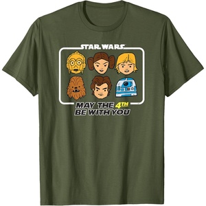 image:imageStar Wars May the 4th Be With You Classic Movie Characters TShirtOlive Green