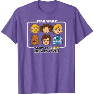 image:imageStar Wars May the 4th Be With You Classic Movie Characters TShirtPurple Heather
