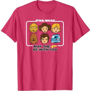 image:imageStar Wars May the 4th Be With You Classic Movie Characters TShirtRed Heather