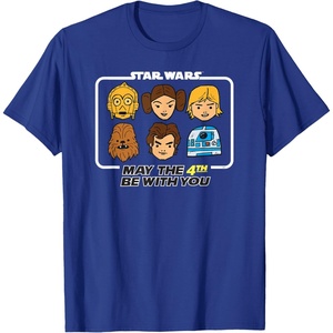 image:imageStar Wars May the 4th Be With You Classic Movie Characters TShirtRoyal Blue