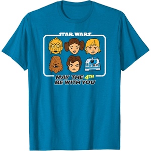image:imageStar Wars May the 4th Be With You Classic Movie Characters TShirtSapphire Blue