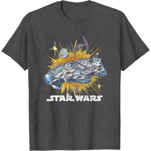 image:imageStar Wars Rebel Hope Millennium Falcon Burst TShirtDark Heather Grey