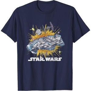 image:imageStar Wars Rebel Hope Millennium Falcon Burst TShirtNavy Blue