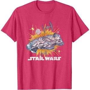 image:imageStar Wars Rebel Hope Millennium Falcon Burst TShirtRed Heather