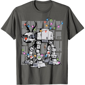 image:imageStar Wars The Clone Wars Reindeer Lights Luke Skywalker TShirtAsphalt Grey