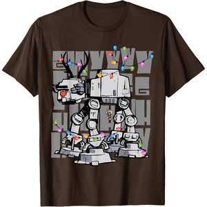 image:imageStar Wars The Clone Wars Reindeer Lights Luke Skywalker TShirtBrown