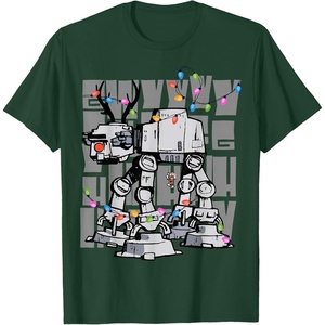 image:imageStar Wars The Clone Wars Reindeer Lights Luke Skywalker TShirtDark Green
