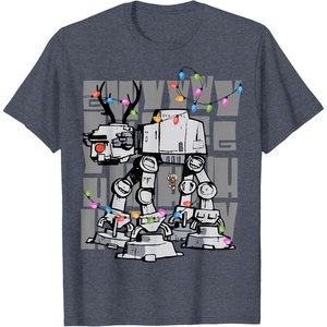 image:imageStar Wars The Clone Wars Reindeer Lights Luke Skywalker TShirtHeather Blue
