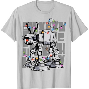 image:imageStar Wars The Clone Wars Reindeer Lights Luke Skywalker TShirtSilver Grey