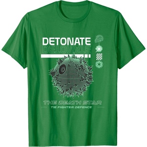 image:imageStar Wars The Death Star Tie Fighter Defence Big Chest Logo TShirtKelly Green