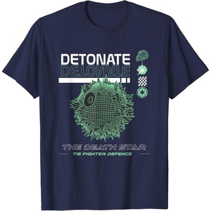 image:imageStar Wars The Death Star Tie Fighter Defence Big Chest Logo TShirtNavy Blue