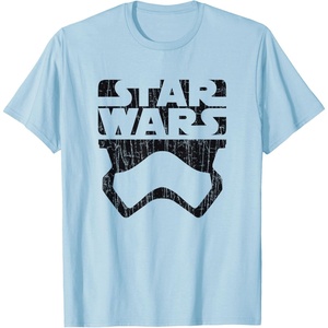 image:imageStar Wars The Force Awakens Stormtrooper Big Face Distressed TShirtBaby Blue