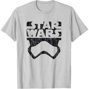 image:imageStar Wars The Force Awakens Stormtrooper Big Face Distressed TShirtSilver Grey