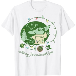image:imageStar Wars The Mandalorian Grogu Christmas Holiday Lights TShirtWhite
