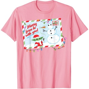 image:imageStar Wars The Mandalorian Grogu Merry Christmas Card TShirtPink