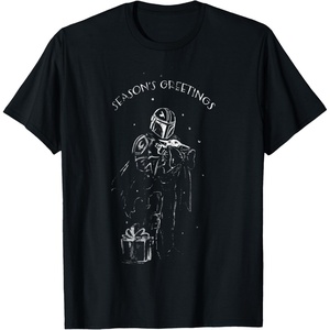image:imageStar Wars The Mandalorian Seasons Greetings Din Djarin TShirtBlack