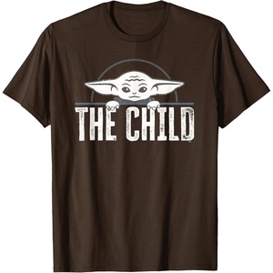image:imageStar Wars The Mandalorian The Child Grogu Weathered Logo TShirtBrown