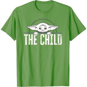 image:imageStar Wars The Mandalorian The Child Grogu Weathered Logo TShirtGrass Green