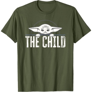 image:imageStar Wars The Mandalorian The Child Grogu Weathered Logo TShirtOlive Green
