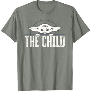 image:imageStar Wars The Mandalorian The Child Grogu Weathered Logo TShirtOlive Heather