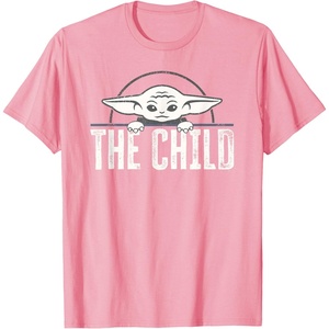 image:imageStar Wars The Mandalorian The Child Grogu Weathered Logo TShirtPink