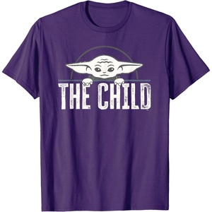 image:imageStar Wars The Mandalorian The Child Grogu Weathered Logo TShirtPurple
