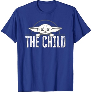 image:imageStar Wars The Mandalorian The Child Grogu Weathered Logo TShirtRoyal Blue