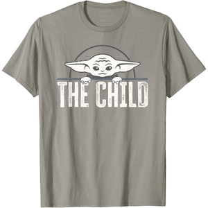 image:imageStar Wars The Mandalorian The Child Grogu Weathered Logo TShirtSlate Grey