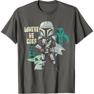 image:imageStar Wars The Mandalorian and Grogu Where He Goes I Go TShirtAsphalt Grey