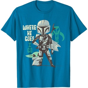 image:imageStar Wars The Mandalorian and Grogu Where He Goes I Go TShirtSapphire Blue